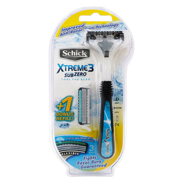 Dao Cạo Schick Xtreme3 2S Thay Lưỡi (Vỉ 1 Cán &amp; 2 Lưỡi)