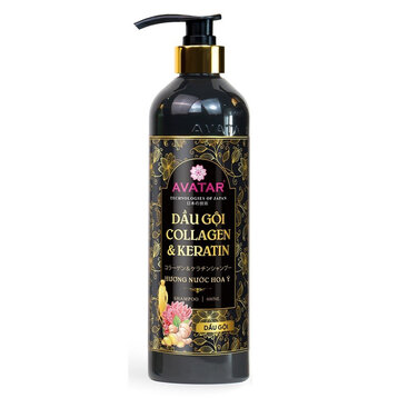 Dầu Gội Avatar Collagen &amp; Keratin Phục Hồi Hư Tổn 600ml