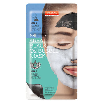 Mặt Nạ Purederm 2 Chức Năng Bùn Đen Và Oxy 20g