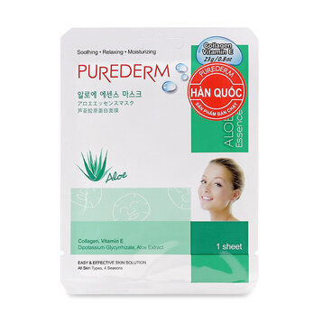 Mặt Nạ Purederm Chiết Xuất Lô Hội Dưỡng Ẩm Da 23g