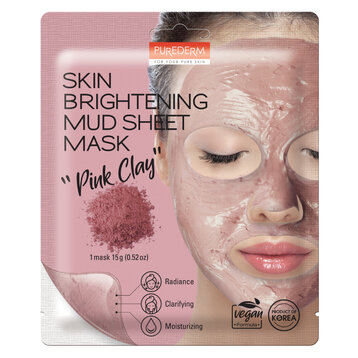 Mặt Nạ Purederm Dưỡng Sáng Da Chiết Xuất Đất Sét Hồng 15g