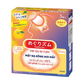Mặt Nạ Xông Hơi Mắt MegRhythm Hương Cam Yuzu 5 Miếng