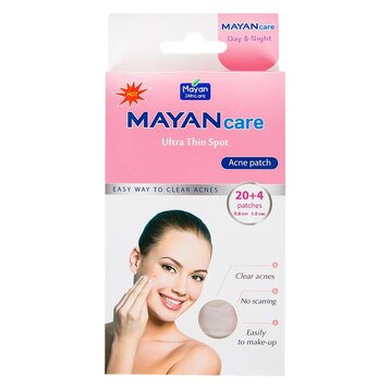 Miếng Dán Mụn Mayan Ultra Thin Spot 20+4 Miếng
