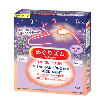Miếng Dán Xông Hơi MegRhythm Good-Night Oải Hương 5 Miếng