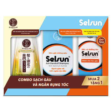 [Mua 2 Tặng 1] Dầu Gội Selsun Sạch Gàu &amp; Megumi Ngăn Rụng Tặng Dầu Xả