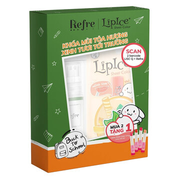 [Mua 2 Tặng 1] Xịt Khử Mùi Refre Trà Xanh 30ml + Son Dưỡng LipIce Hồng Cam 2.4g + Quà Son Màu Ngẫu Nhiên