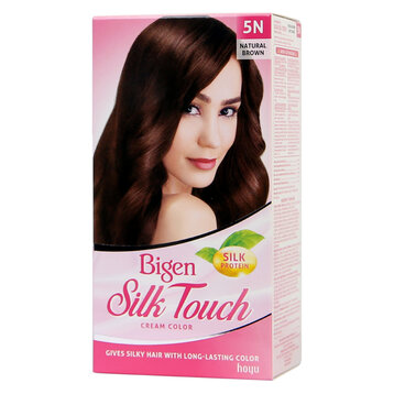 Thuốc Nhuộm Tóc Bigen Phủ Bạc Dạng Kem 5N Nâu Tự Nhiên 80ml