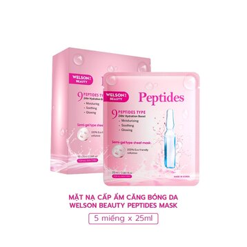 Hộp 5 Miếng Mặt Nạ Welson Beauty Dưỡng Ẩm Căng Bóng 5x25ml