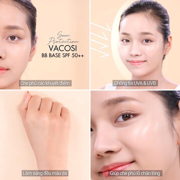 Kem Chống Nắng Và Lót Trang Điểm Vacosi SPF50 PA+++ 45ml