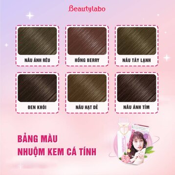 Thuốc Nhuộm Tóc Beautylabo Vanity Dạng Kem Đen Khói 133ml
