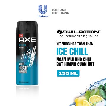 Xịt Khử Mùi AXE Cho Nam Hương Nước Hoa Ice Chill 135ml