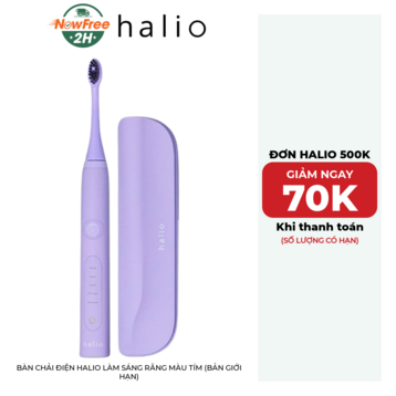 Bàn Chải Điện Halio Làm Sáng Răng Màu Tím (Bản Giới Hạn)