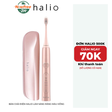Bàn Chải Điện Halio Làm Sáng Răng Màu Hồng