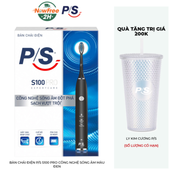 Bàn Chải Điện P/S S100 Pro Công Nghệ Sóng Âm Màu Đen