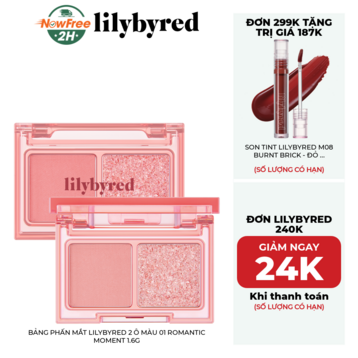 Bảng Phấn Mắt Lilybyred 2 Ô Màu 01 Romantic Moment 1.6g