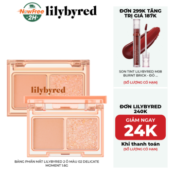 Bảng Phấn Mắt Lilybyred 2 Ô Màu 02 Delicate Moment 1.6g