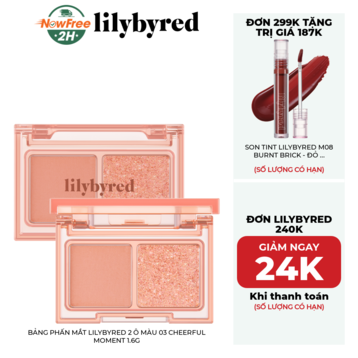 Bảng Phấn Mắt Lilybyred 2 Ô Màu 03 Cheerful Moment 1.6g