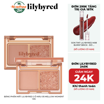 Bảng Phấn Mắt Lilybyred 2 Ô Màu 05 Mellow Moment 1.6g