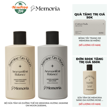 Bộ Sữa Tắm Và Dưỡng Thể De Memoria Hương Jasmine On Moon 2x300ml