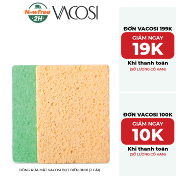 Bông Rửa Mặt Vacosi Bọt Biển BN01 (2 Cái)