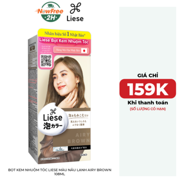 Bọt Kem Nhuộm Tóc Liese Màu Nâu Lạnh Airy Brown 108ml