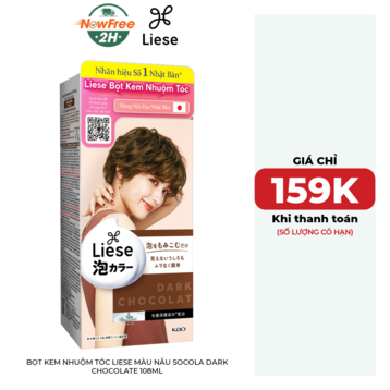 Bọt Kem Nhuộm Tóc Liese Màu Nâu Socola Dark Chocolate 108ml