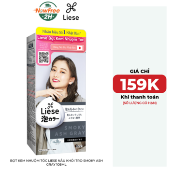 Bọt Kem Nhuộm Tóc Liese Nâu Khói Tro Smoky Ash Gray 108ml