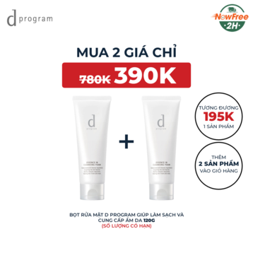 Bọt Rửa Mặt d program Giúp Làm Sạch Và Cung Cấp Ẩm Da 120g