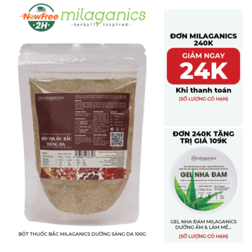 Bột Thuốc Bắc Milaganics Dưỡng Sáng Da 100g