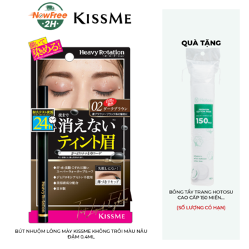 Bút Nhuộm Lông Mày Kissme Không Trôi Màu Nâu Đậm 0.4ml