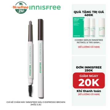 Chì Kẻ Chân Mày innisfree Màu 5 Expresso Brown (Mới) 0.3g