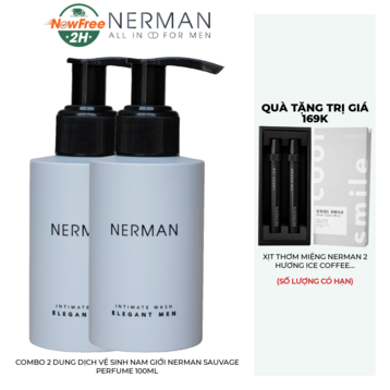 Combo 2 Dung Dịch Vệ Sinh Nam Giới Nerman Sauvage Perfume 100ml