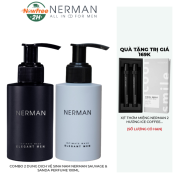 Combo 2 Dung Dịch Vệ Sinh Nam Nerman Sauvage &amp; Sanda Perfume 100ml