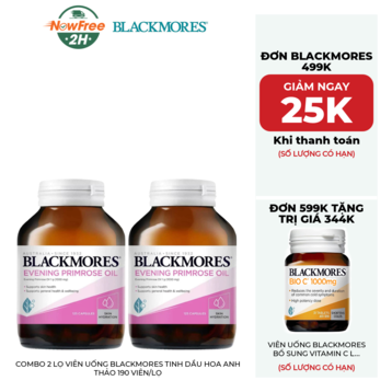 Combo 2 Lọ Viên Uống Blackmores Tinh Dầu Hoa Anh Thảo 190 Viên/Lọ