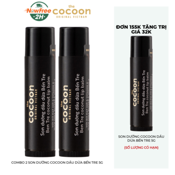 Combo 2 Son Dưỡng Cocoon Dầu Dừa Bến Tre 5g