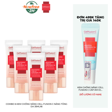 Combo 6 Kem Chống Nắng Cell Fusion C Nâng Tông Da 35mlx6