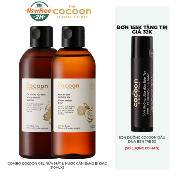 Combo Cocoon Gel Rửa Mặt &amp; Nước Cân Bằng Bí Đao 310mlx2