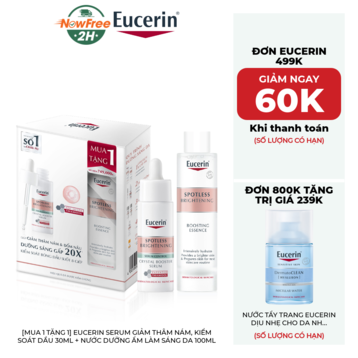 [Mua 1 Tặng 1] Eucerin Serum Giảm Thâm Nám, Kiểm Soát Dầu 30ml + Nước Dưỡng Ẩm Làm Sáng Da 100ml
