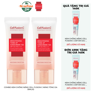 Combo Kem Chống Nắng Cell Fusion C Nâng Tông Da 35mlx2