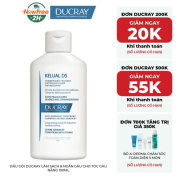 Dầu Gội Ducray Làm Sạch &amp; Ngăn Gàu Cho Tóc Gàu Nặng 100ml