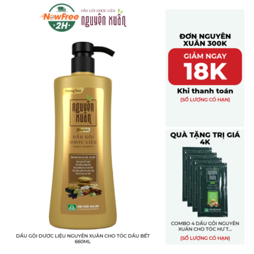 Dầu Gội Dược Liệu Nguyên Xuân Cho Tóc Dầu Bết 660ml