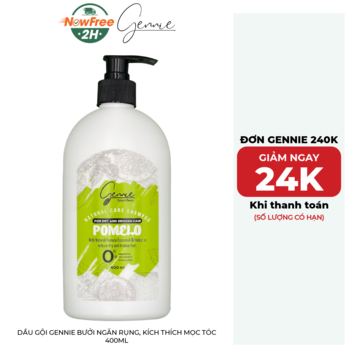 Dầu Gội Gennie Bưởi Ngăn Rụng, Kích Thích Mọc Tóc 400ml