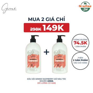 Dầu Gội Gennie Raspberry Giữ Màu Tóc Nhuộm 400ml