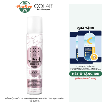 Dầu Gội Khô Colab Refresh &amp; Protect Tái Tạo &amp; Bảo Vệ 200ml