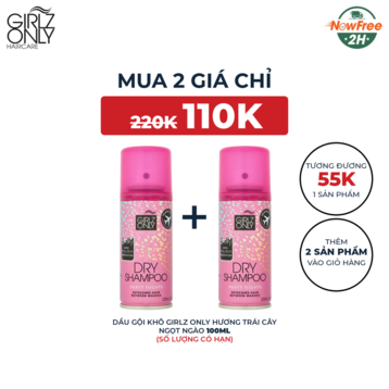 Dầu Gội Khô Girlz Only Hương Trái Cây Ngọt Ngào 100ml