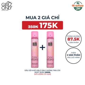 Dầu Gội Khô Girlz Only Hương Trái Cây Ngọt Ngào 200ml