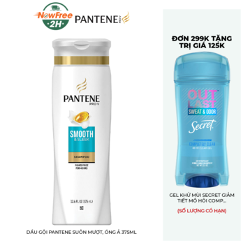 Dầu Gội Pantene Suôn Mượt, Óng Ả 375ml