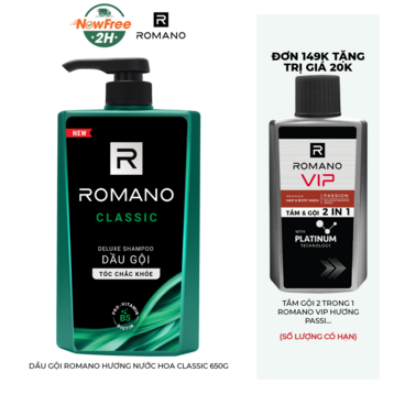 Dầu Gội Romano Hương Nước Hoa Classic 650g