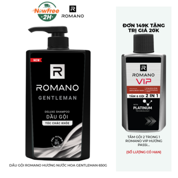 Dầu Gội Romano Hương Nước Hoa Gentleman 650g