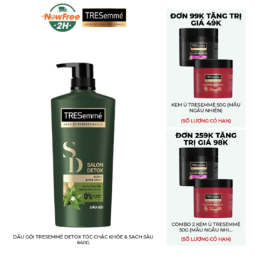 Dầu Gội TRESemmé Detox Tóc Chắc Khỏe &amp; Sạch Sâu 640g